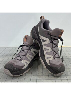 Salomon X Ultra 3 Hiking Shoes Women’s Sz. 8.5 Gray & Purple Lightweight Trail S